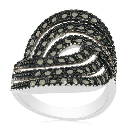1.008 CT AUSTRIAN MARCASITE STERLING SILVER RINGS #VR032550